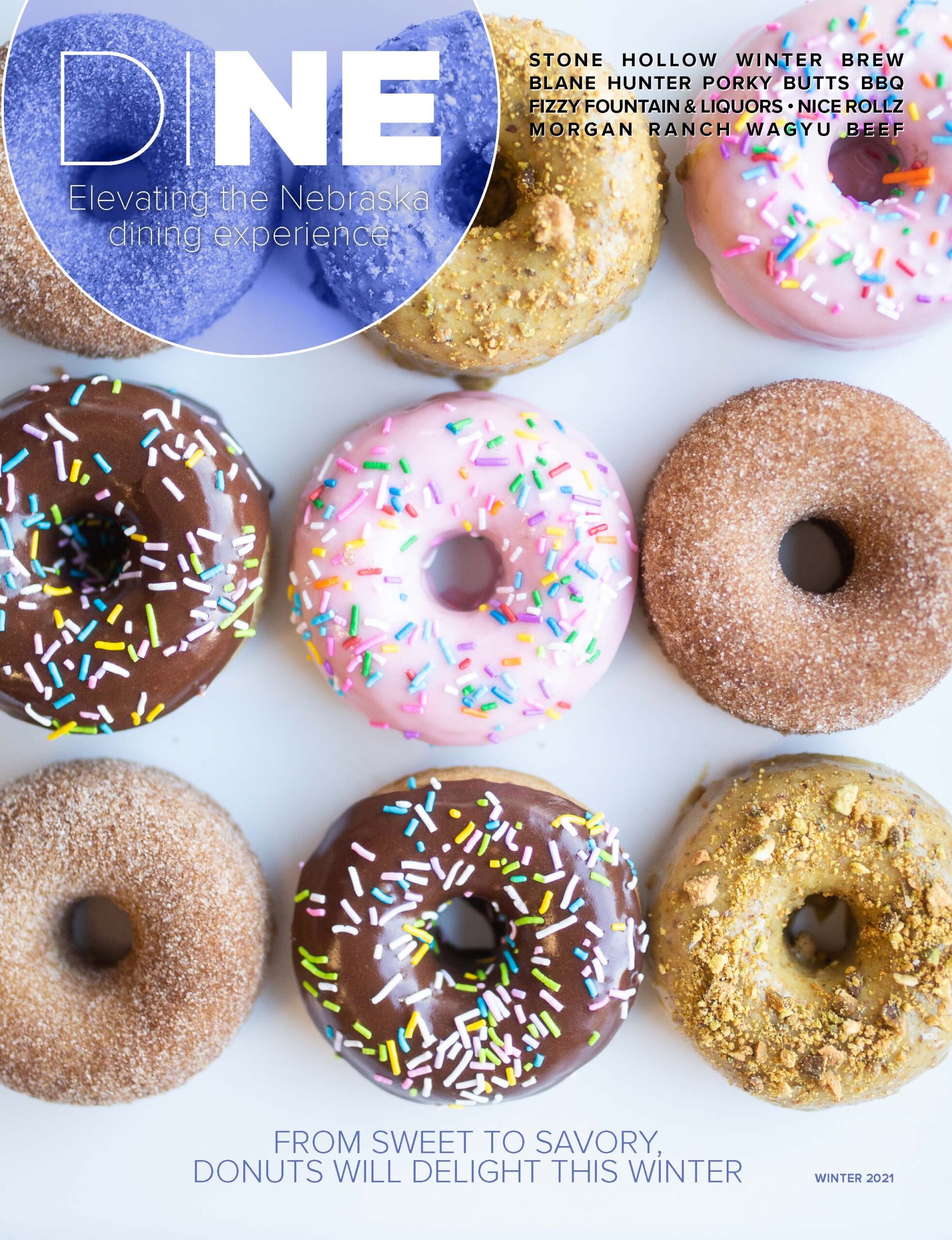 Dine Magazine cover - Winter 2021 issue